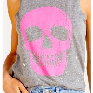 Chaser hot pink skull tank